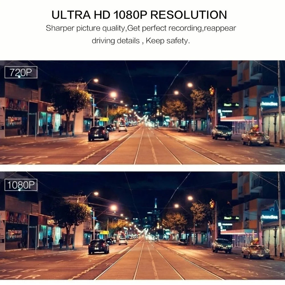 1080P Dual Dash Cam Front Rear 4 Inch LCD Night Vision 170 Degree Wide Angle G Sensor Loop Recording Parking Monitor Car DVR