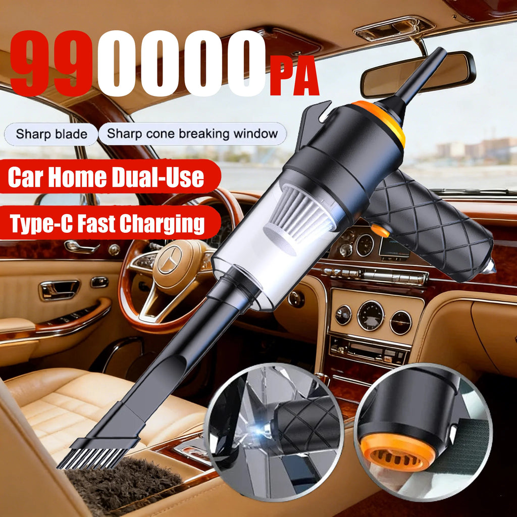 990000PA Car Vacuum Cleaner Wireless Handheld High Power Rechargeable Strong Suction Blowing Vacuum Cleaner Car Home Dual-Use