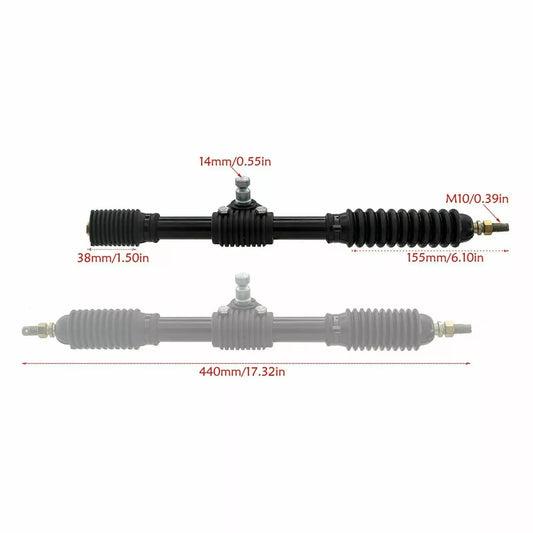 Steering Wheel Kit Gear Rack Pinion Shaft Steering Gear RackFor ATV Go Kart Quad Farm Cart 4 Wheel