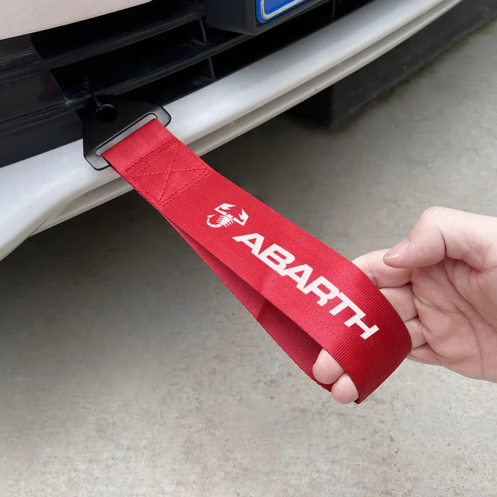 Car Decorative Nylon Bumper Trailer Towing Ropes For Fiat 500 Abarth Panda Tipo Egea Doblo 124 Spider Stilo Car Accessories