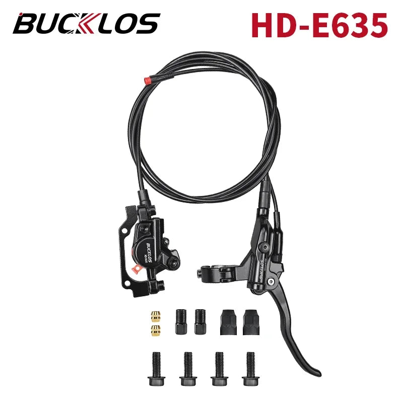 Electric Bicycle Brakes 2 Piston Hydraulic Disc Brake Bike/Scooter Brakes Kit 1100/1800mm Folding Bike Disc Brake Set Power-off