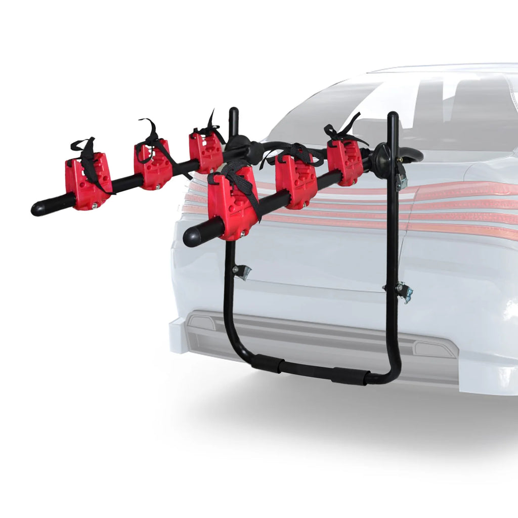 Trunk Mount  Rack Support 3 Bikes Heavy-Duty Car Rear Bike Carrier Luggage Rack Compatible with Trucks SUVs Minivans