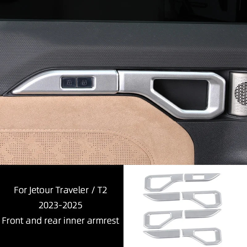 For Jetour Traveler T2 2023 2024 2025 Interior Car Accessory, Rear Air outlet Frame Center Gear Shift Panel Door Handrail Cover