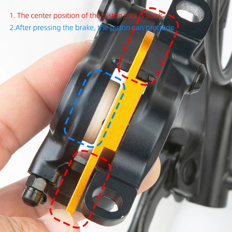 Brake Piston Maintenance Tool Piston Protrusion Reset Tool Aluminum Bicycle Tool For Single Side Clamping of piston Cycling part