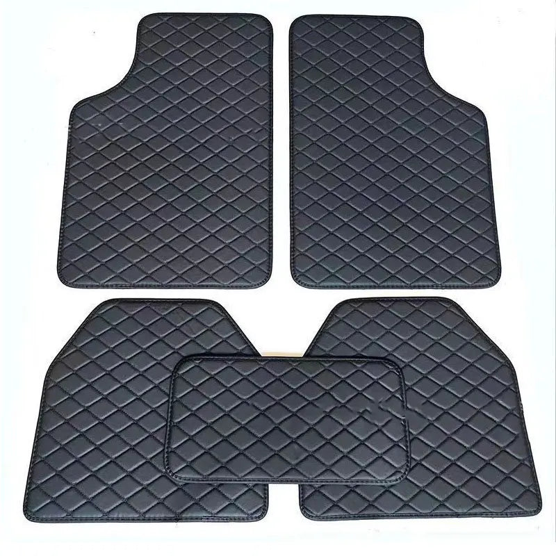 Car Floor Mats 5Pcs Universal Quality PU Leather Waterproof Auto Foot Pad Protector Automobile Interior Car Interior Accessories