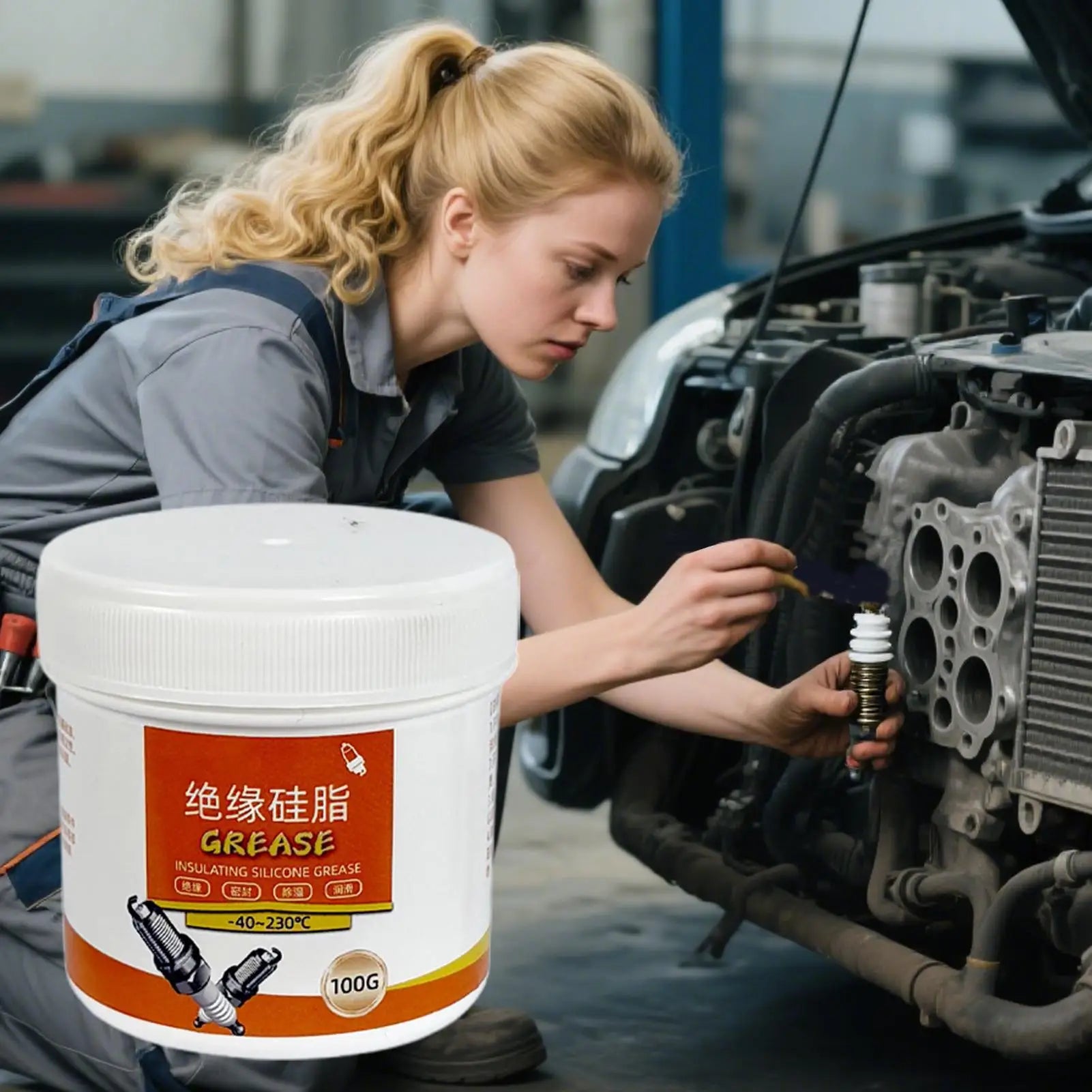Spark Plug Insulating Silicone Grease 100g Insulating Lubricant Sealing Paste For O Rings Battery Terminal Car Bearing Brake