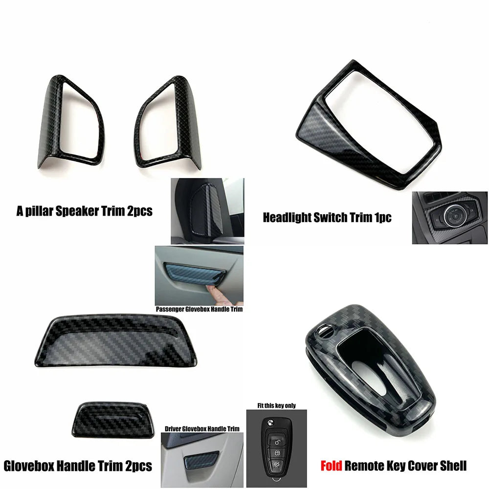 Accesorios de estilo de coche, embellecedor decorativo de fibra de carbono para Ford Focus 3 mk3 Sedán Hatchback 2012-2014