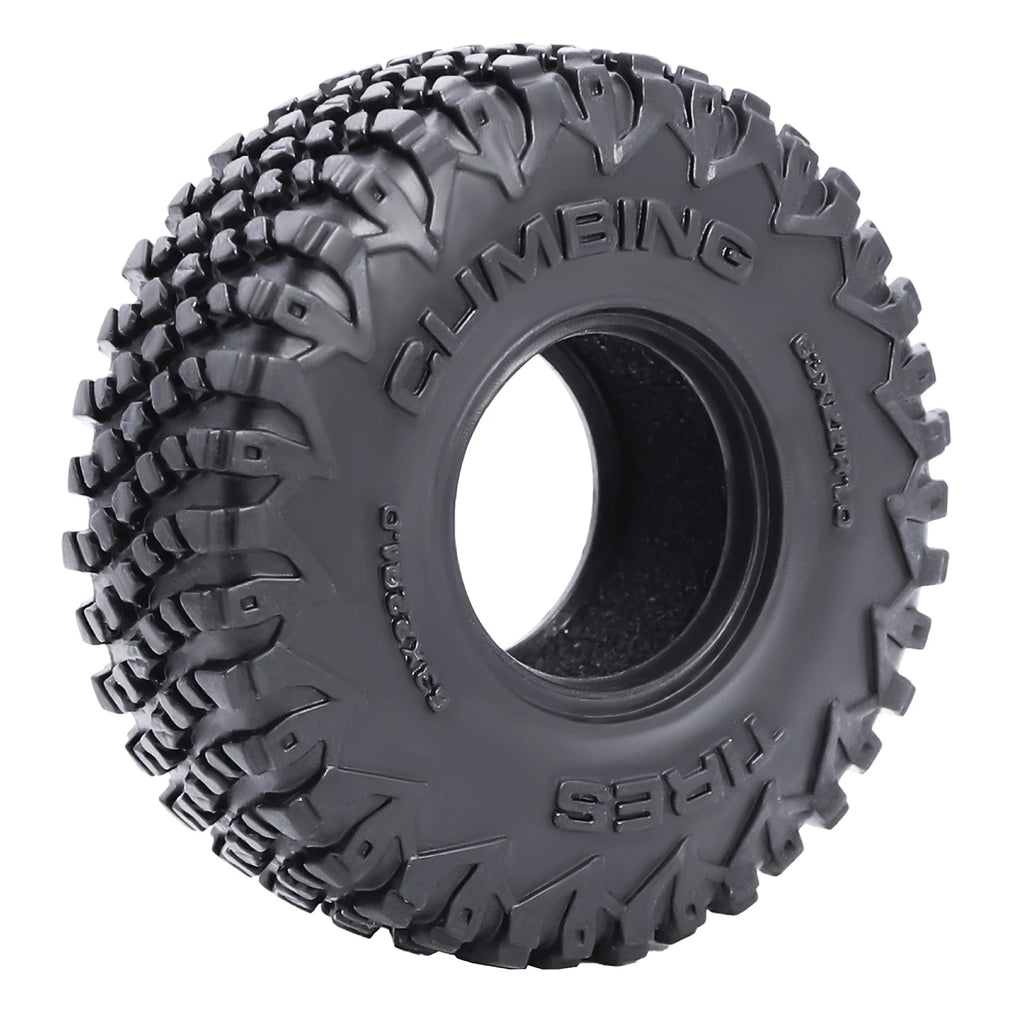1.0" Soft Rubber Tyre Wheel Tires 63x23mm For 1/18 TRX4M Bronco 1/24 Axial SCX24 Gladiator Fcx24 RC Crawler Upgrade Part