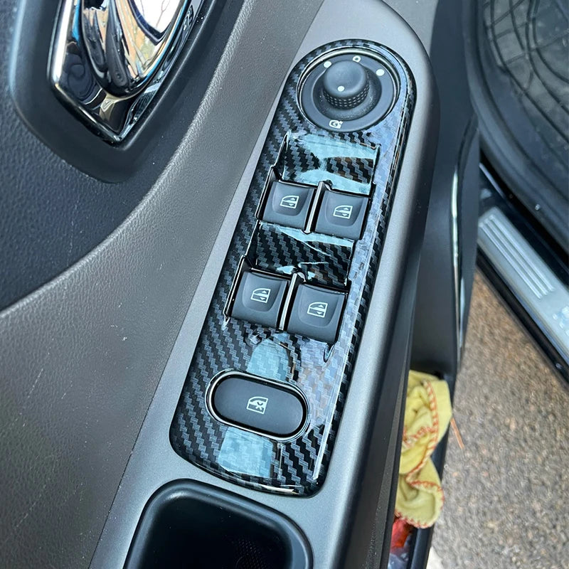 Car Accessories For Renault Captur 2013 2014 2015 2016 2017 Window Switch Cover Control Panel Trim Auto Stickers Parts Adornment