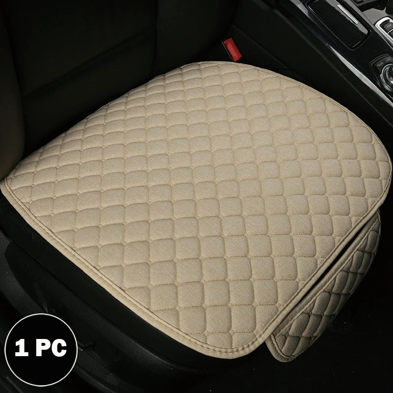Car Seat Cover Accesorries Flax Summer Protect Cushion Protector Front Rear Full Set Vehicle Supplies Auto Interior Universal