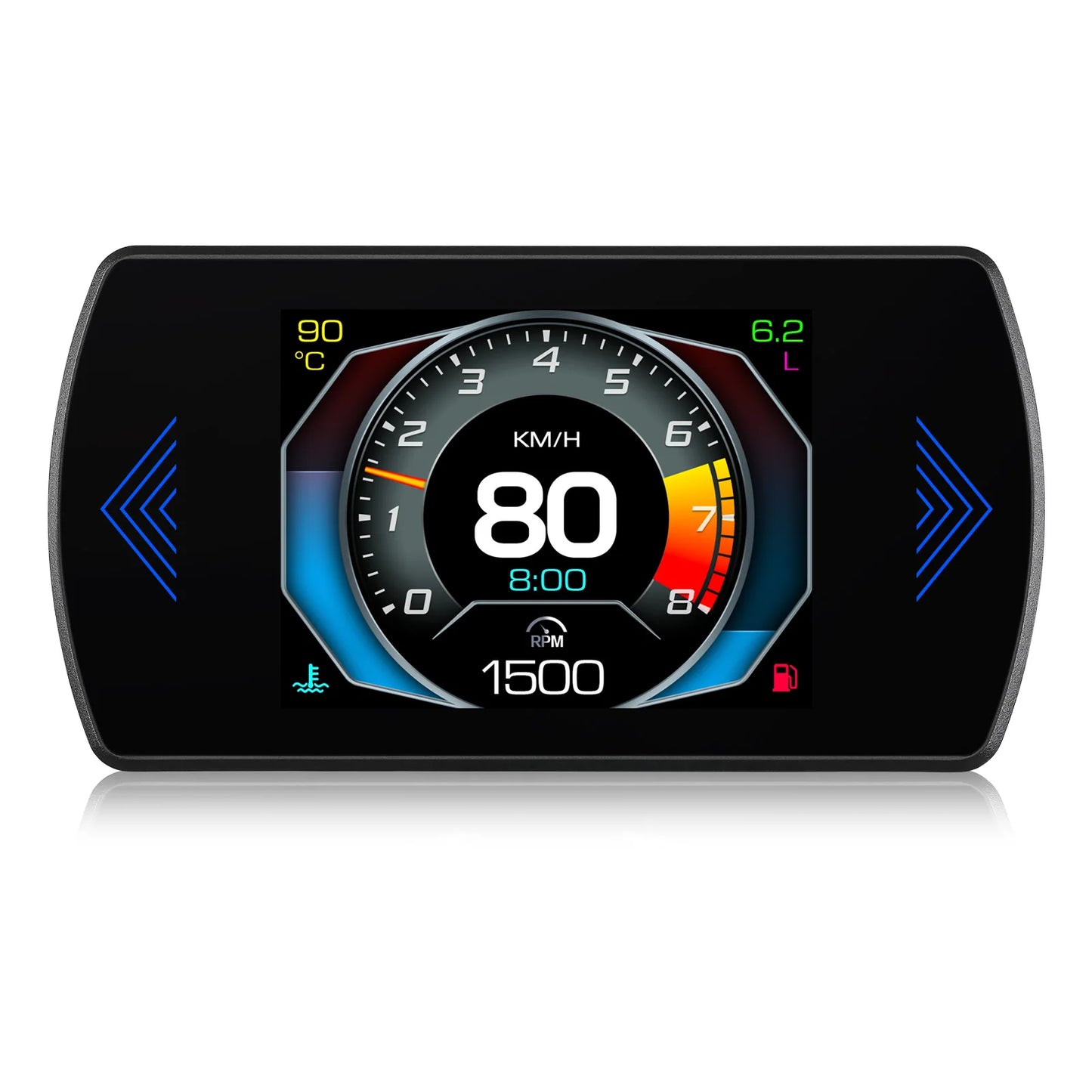 Digital Car HUD P12S OBD2 Head Up Display Turbine Pressure Speed RPM Water Temp Fuel Consumption Voltage Overspeed Alarm custom