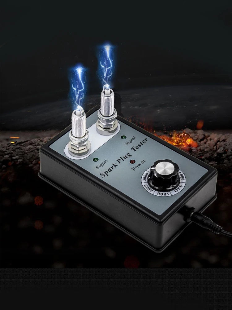 Spark Plug Tester Car Spark Tester Automotive Coil Detector Ignition System Tester Dual Hole Tester Wire Diagnostic Test Tool