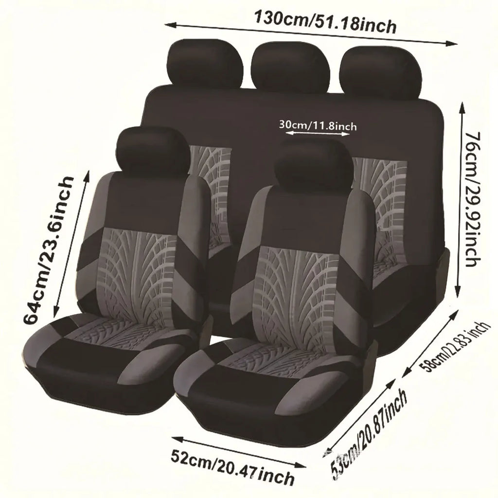 Universal Car Seat Covers Full Set Front Split Rear Bench For Car Universal Cloth SUV Sedan Van Automotive Interior Covers