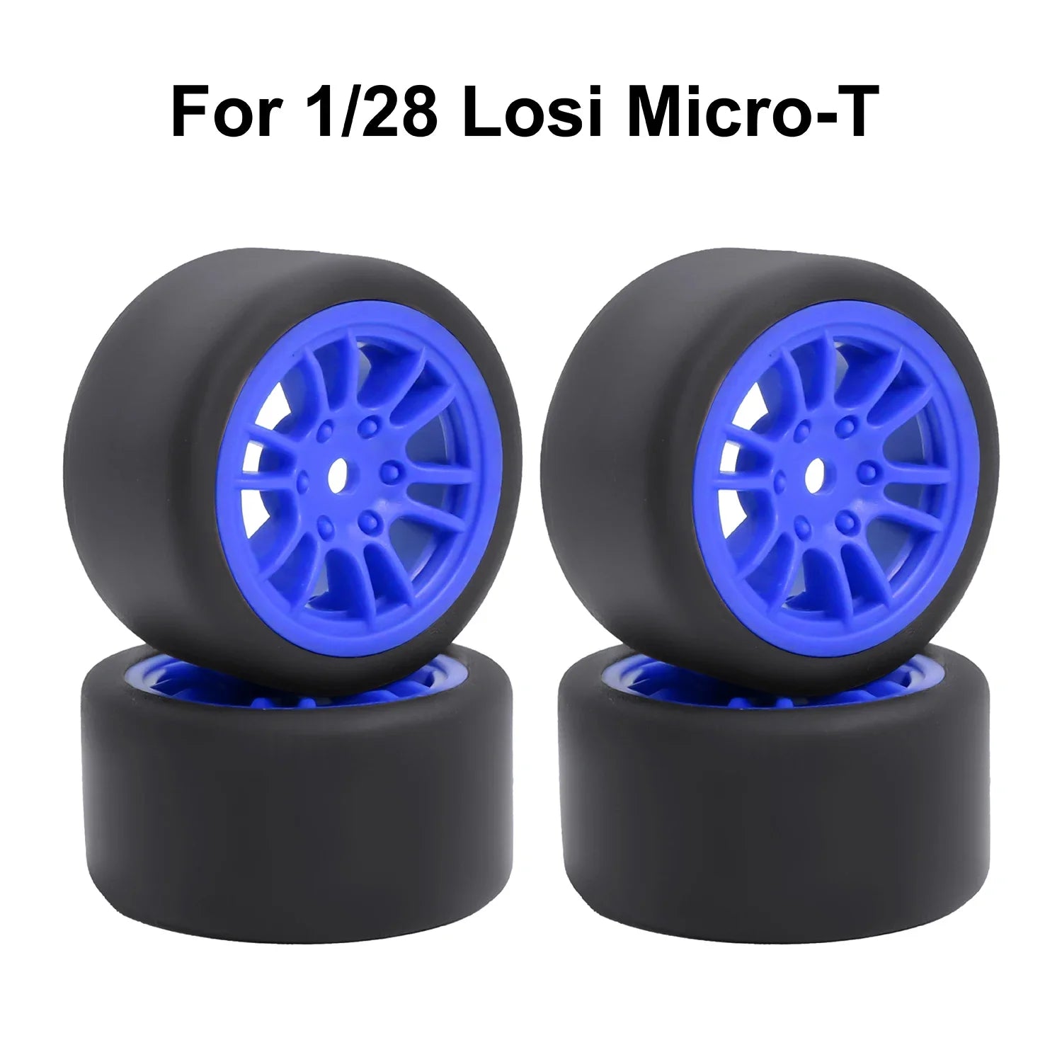 For 1/24 LOSI Micro-B On-Road Drift Racing Wheel Rims Hub with Tires Pre-mounted Pin For 1/28 Losi Micro-T WLtoys 244016