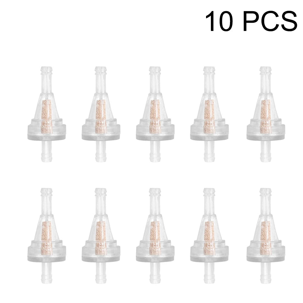 For Dirt Bike ATV UTV 1/4" 6.3mm Fuel Line Gasoline Filter Universal 10pcs/set Motorcycle Inline Gas Fuel Filter