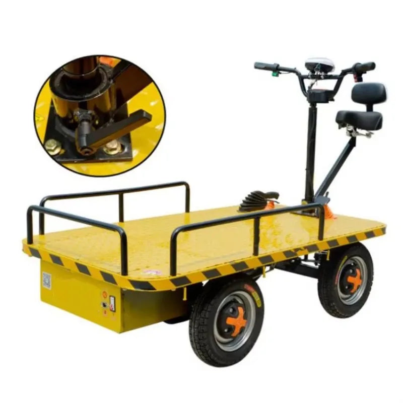 High Load Flatbed Trolley/garden Tool Cart Car Electric Flat Cargo Electric Flatbed Truck Handling Warehouse Cargo Pulling
