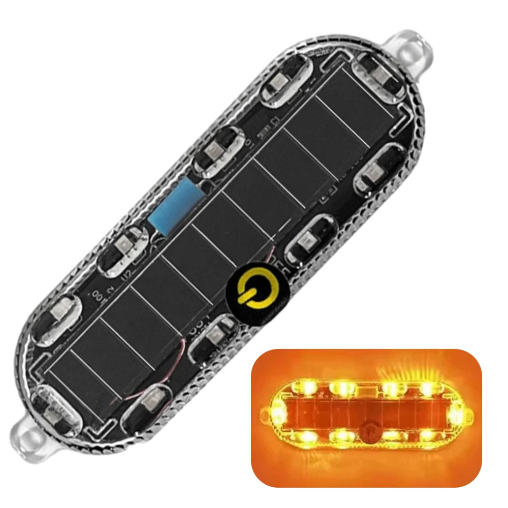 Car Rear LED Solar Strobe Warning Light  Emergency Light  Flashing Light  Waterproof for Cars Motorcycles Bikes Lorries