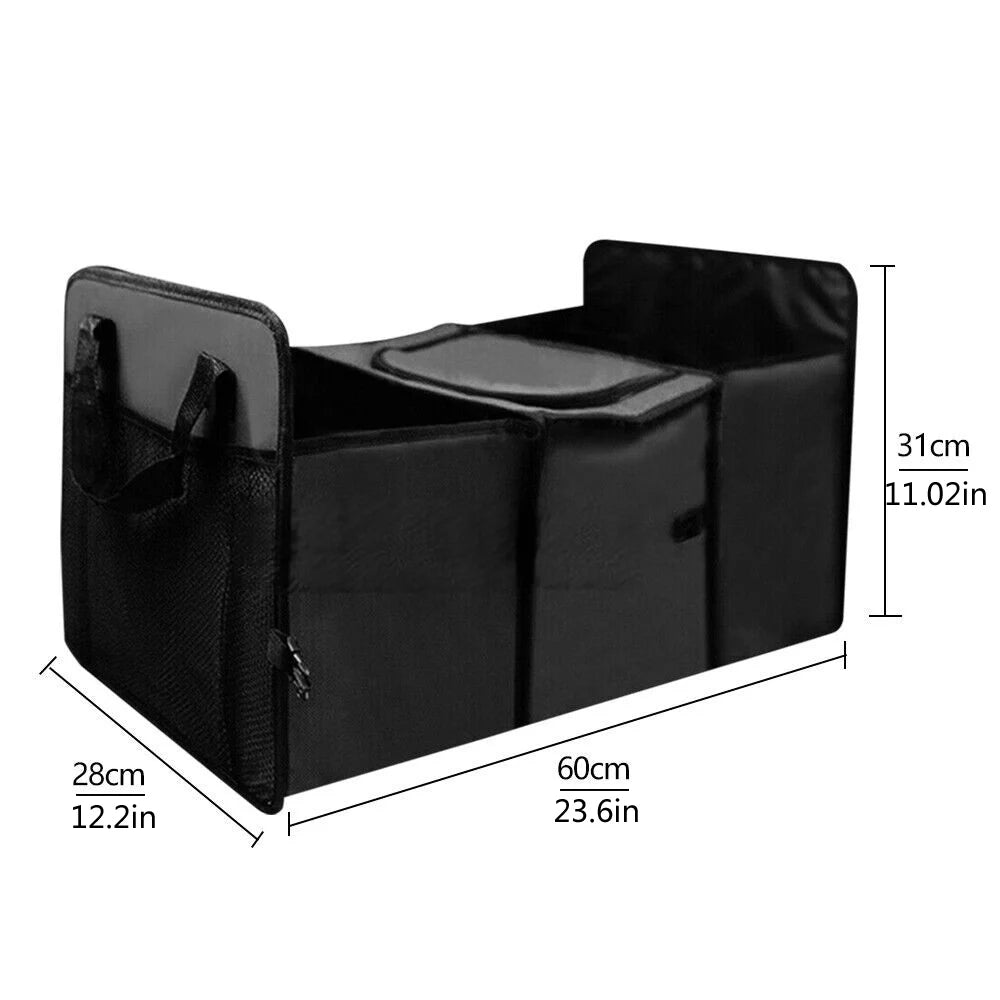 Collapsible Car Rear Boot Trunk Tidy Organizer Cooler Bag Seat Universal Grocery Storage Box Net Organiser Foldable Car-Styling