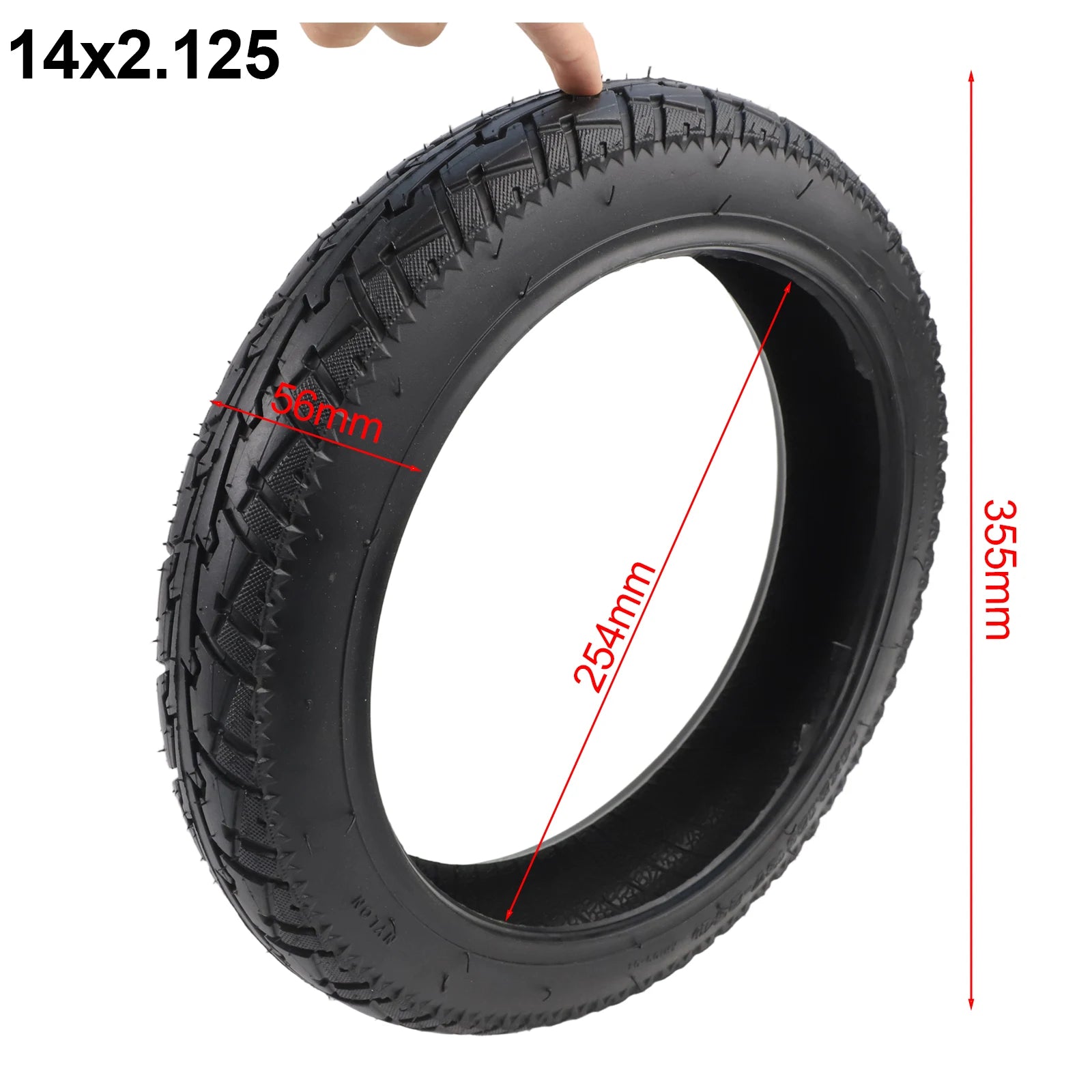 14 Inch Electric Scooter Tyre 14x2.125(57-254) Tubeless Tire For Electric Bike Tubeless Tyre Wearproof Not Easy To Deform