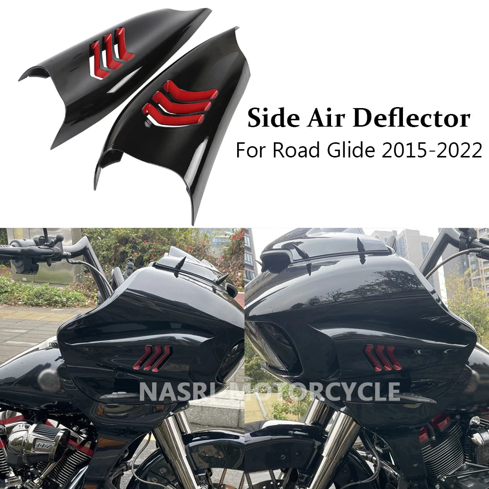 For Harley Road Glide Limited FLTRK Ultra FLTRU 2020-22 Motorcycle Accessories Side Fairing Air Deflector Black Decorative Cover