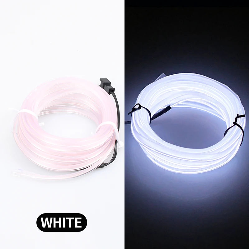 3m Car Interior Accessories Atmosphere Lamp EL Cold Light Line With Wiring driven DIY Decor Dashboard Console Auto Cold Lights