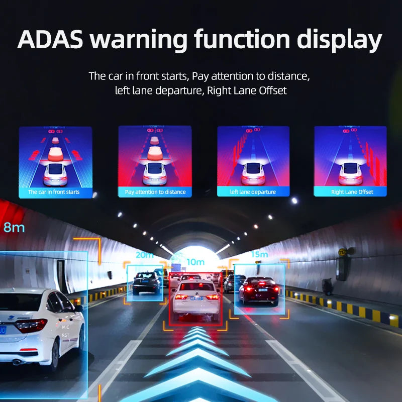 ADAS DVR For Car DVD Android Player Navigation Full HD Car DVR USB ADAS Dash Cam Head Unit Auto Audio Voice Alarm LDWS G-Shock