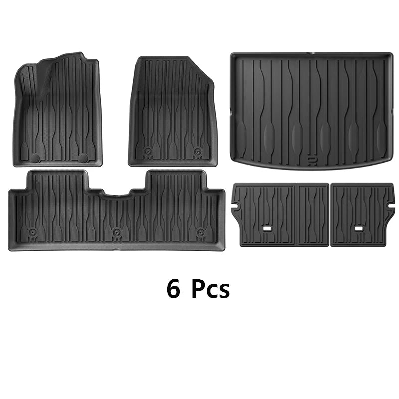 Car Floor Mats For BYD Yuan Pro Yuan Up 2025 2024 Cargo Liner Mat Waterproof Non-slip Foot Pad Seat Back Protector Car Carpet