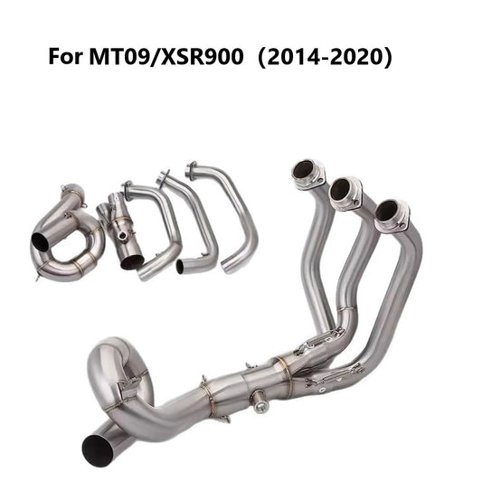 Motorcycle Exhaust Full System Escape For MT09 FZ09 MT-09 FZ-09 Tracer 900 Header Loop Front Pipe carbon fiber Muffler Slip-On