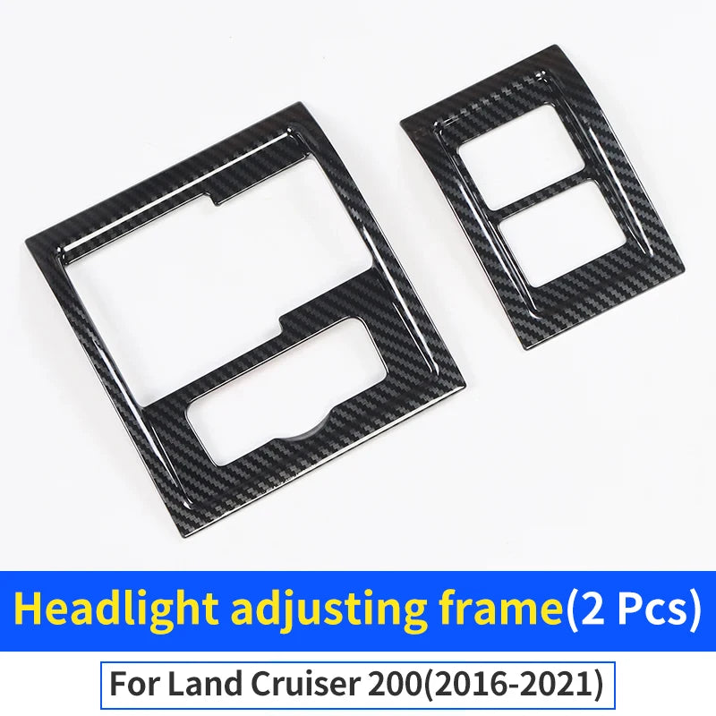For 2008-2021 Land Cruiser 200 LC200 Interior Design Accessories Upgrade Decorative Car Door Carbon Fiber Texture Handle Panel