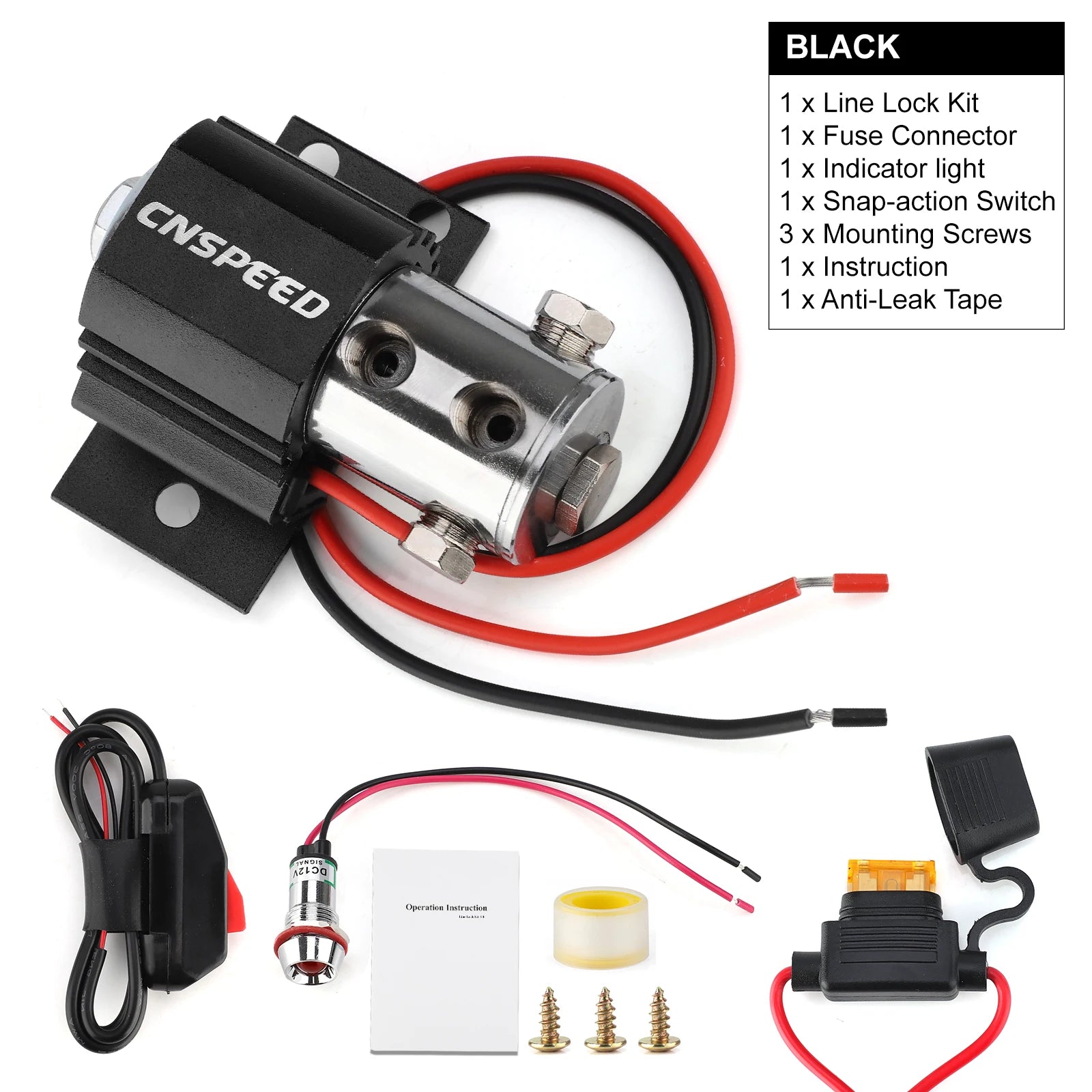 Car Front Brake Line Lock Kit Universal 12-24V Heavy Duty Type Roll Control Hill Holder Kit Hydraulic Park Lock Bracket Switch