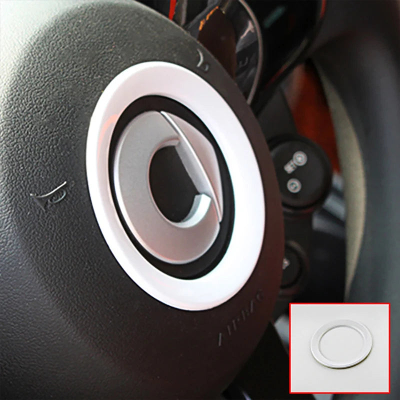 Full Set White Interior Decoration Cover Car Stickers For Smart 453 451 2015-2020 Accessories