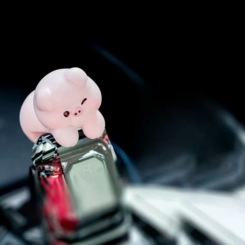 Bundle of 2 Cute Cartoon Small Animal Car Dashboard Accessories, Humorous Car Interior Ornaments and Screen Decorations