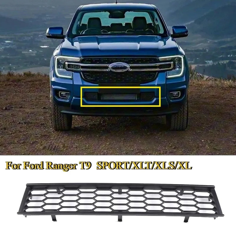 For Ford Ranger Wildtack T9 Raptor 23-26 Lower Mesh Grille Small Front Bumper Grille Pickup ABS Grill Truck Car Accessories