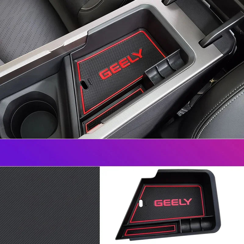 For Geely All-new Emgrand II 2023 2024 Car Styling Center Console Organizer Storage Interior Armrest Storage Box  Accessories