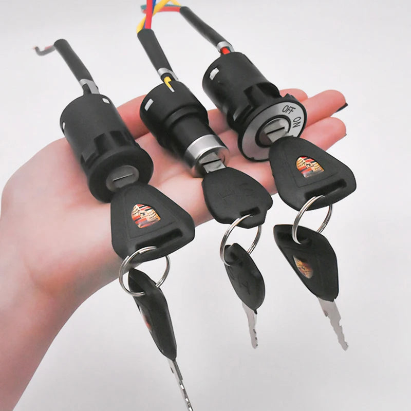 Llave de encendido para bicicleta eléctrica, cerradura de encendido portátil para scooter eléctrico, componentes de bicicleta eléctrica
