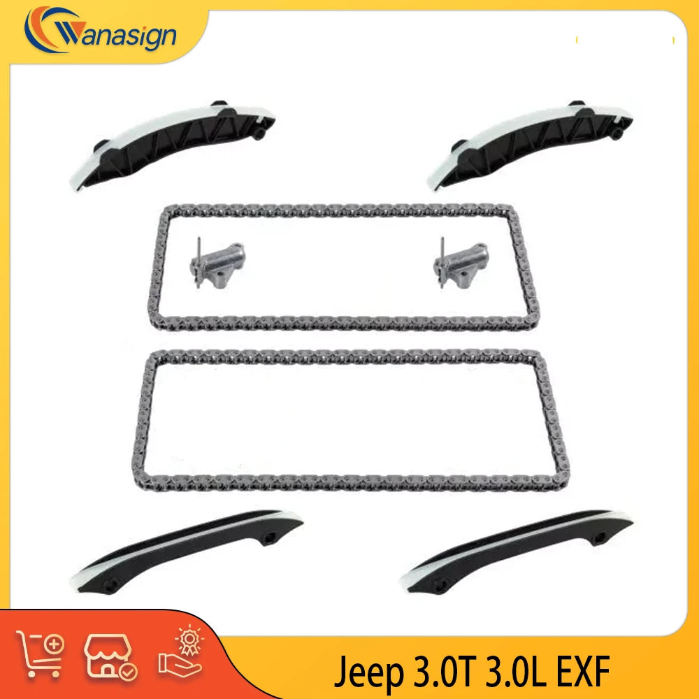 ENGINE PARTS Timing Chain Kit  Fit 3.0 T L V6 Diesel EXF For 11-21 Jeep Grand Cherokee Chrysler RAM 1500 3.0T 3.0L