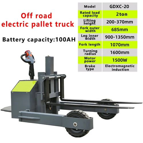 2 Ton Off-road Handling Vehicle Electric Handling Vehicle Electric Forklift Electric Pallet Trucks