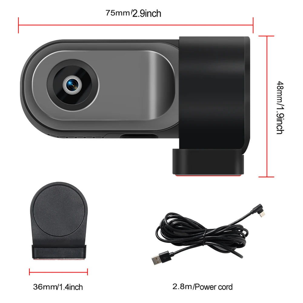 USB Dash Camera Car Android Navigation Driving Video Recorder 360 Degree Rotation DVR Dashboard Camera with ADAS Assisted System