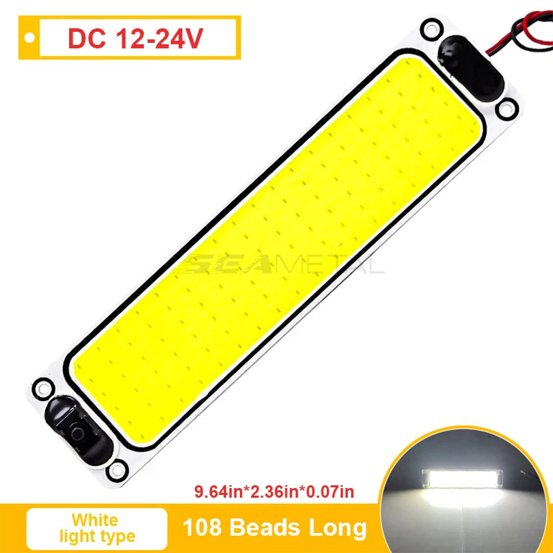 BLALION LED 12-24V Car Interior Lighting Reading Strip Light Interior Light Ceiling Lamp with On Off Switch for Van Lorry Truck