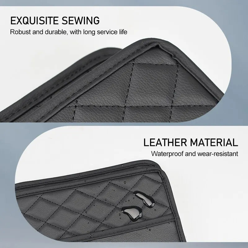 Car Back Seat Organizer with Waterproof Storage Box and Phone Pocket
