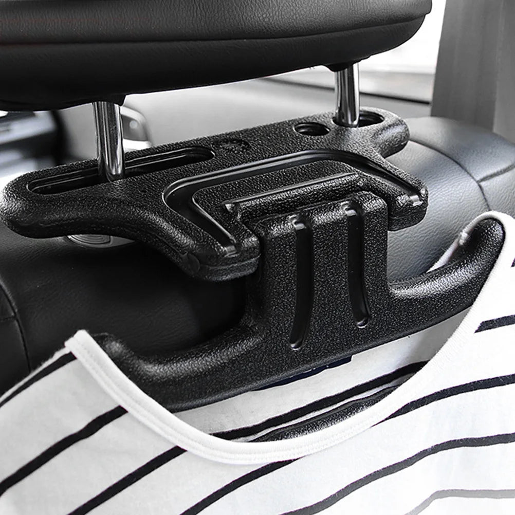 Car Seat Coat Rack Black Abs Clothes Holder For Suits Shirts Groceries Bags Umbrellas Headrest Mount Vehicle Accessory Car Coat