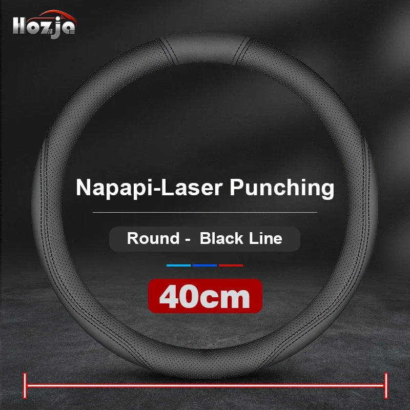 Large Size Bus Truck Steering Wheel Cover Leather Braid Cover for MAN TGS TGX E TGE CIT TGL TGM Auto Interior Accessories