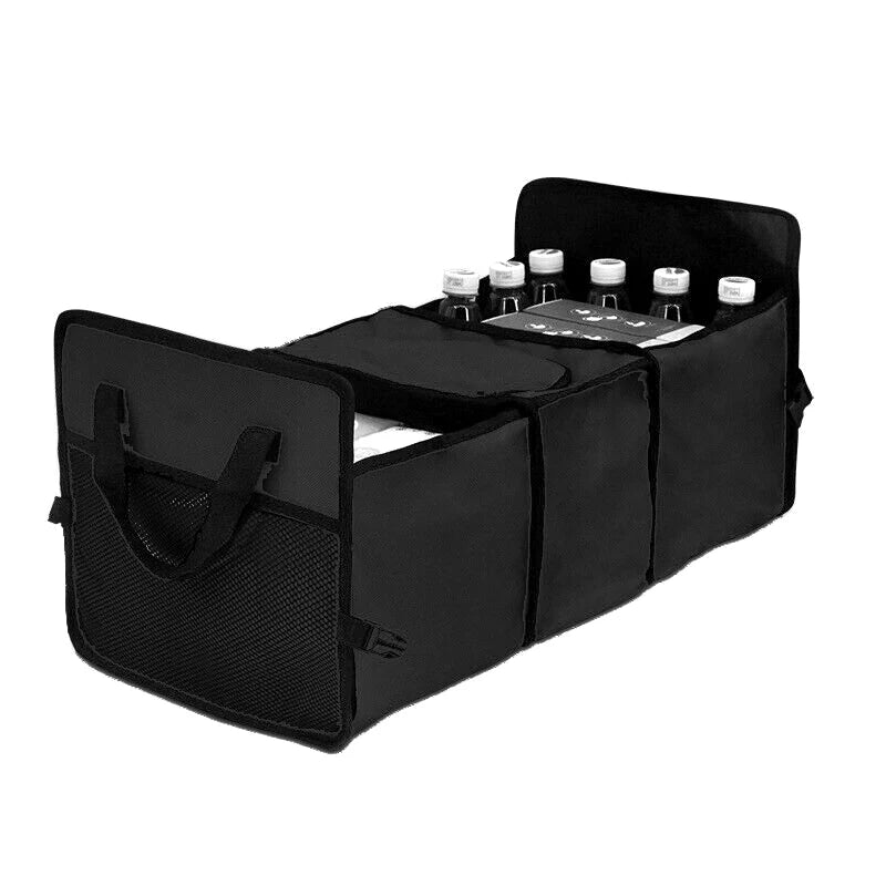 Collapsible Car Rear Boot Trunk Tidy Organizer Cooler Bag Seat Universal Grocery Storage Box Net Organiser Foldable Car-Styling