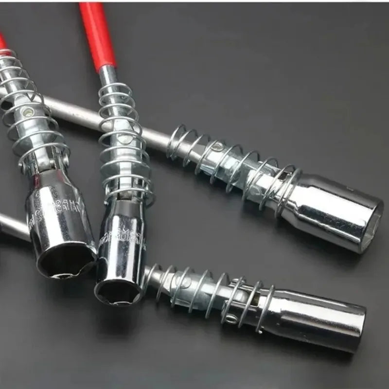 Herramienta de extracción de bujías, llave de tubo de extracción de bujías de 14 mm, 16 mm y 21 mm, llave con rotación de 360 ​​grados, herramienta de reparación de automóviles