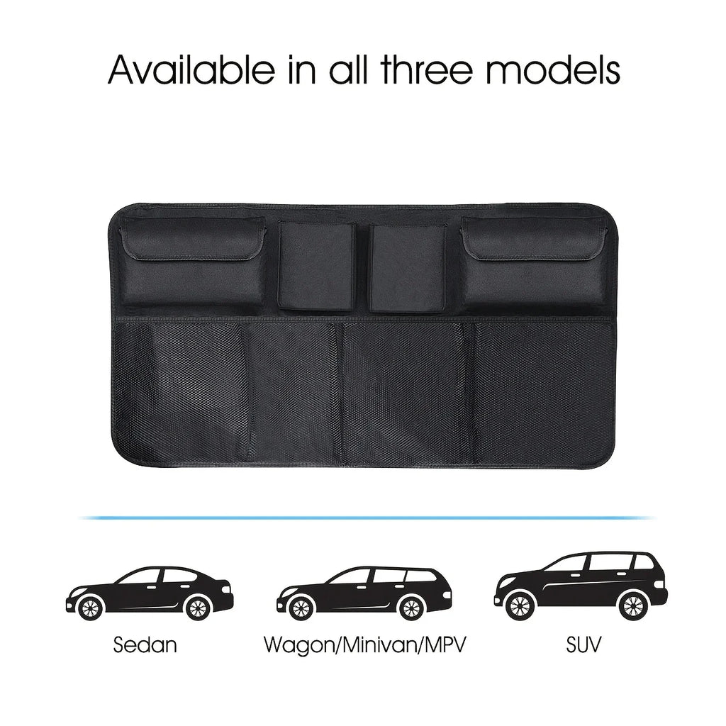 Car Trunk Organizer With 8 Pockets, Rear Seat Suspension Storage Solution, Ideal For SUVs And Trucks, Space Saving Expert