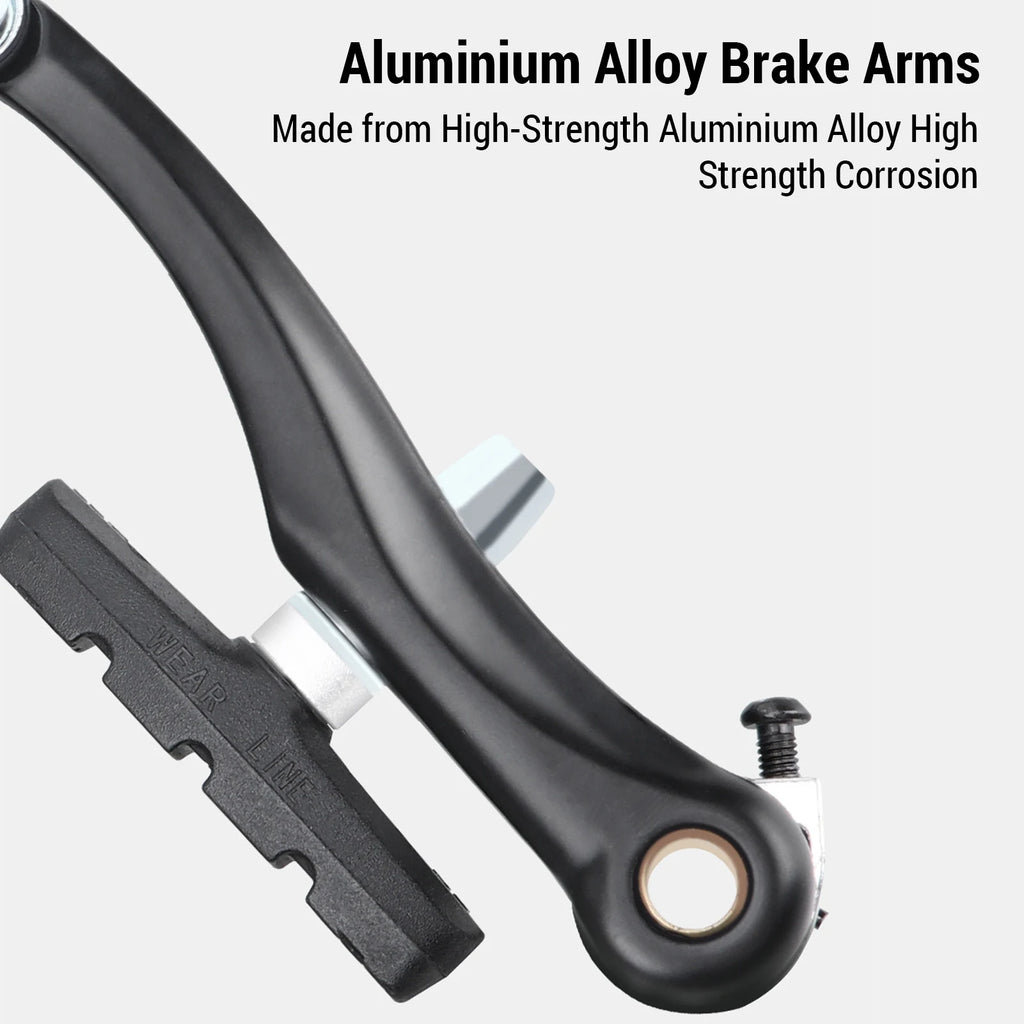 V Brake Set Bike Brakes High Clear V Brakes Mountain Bike Aluminium Alloy Brake Arms Stainless Steel Guides 110mm Length