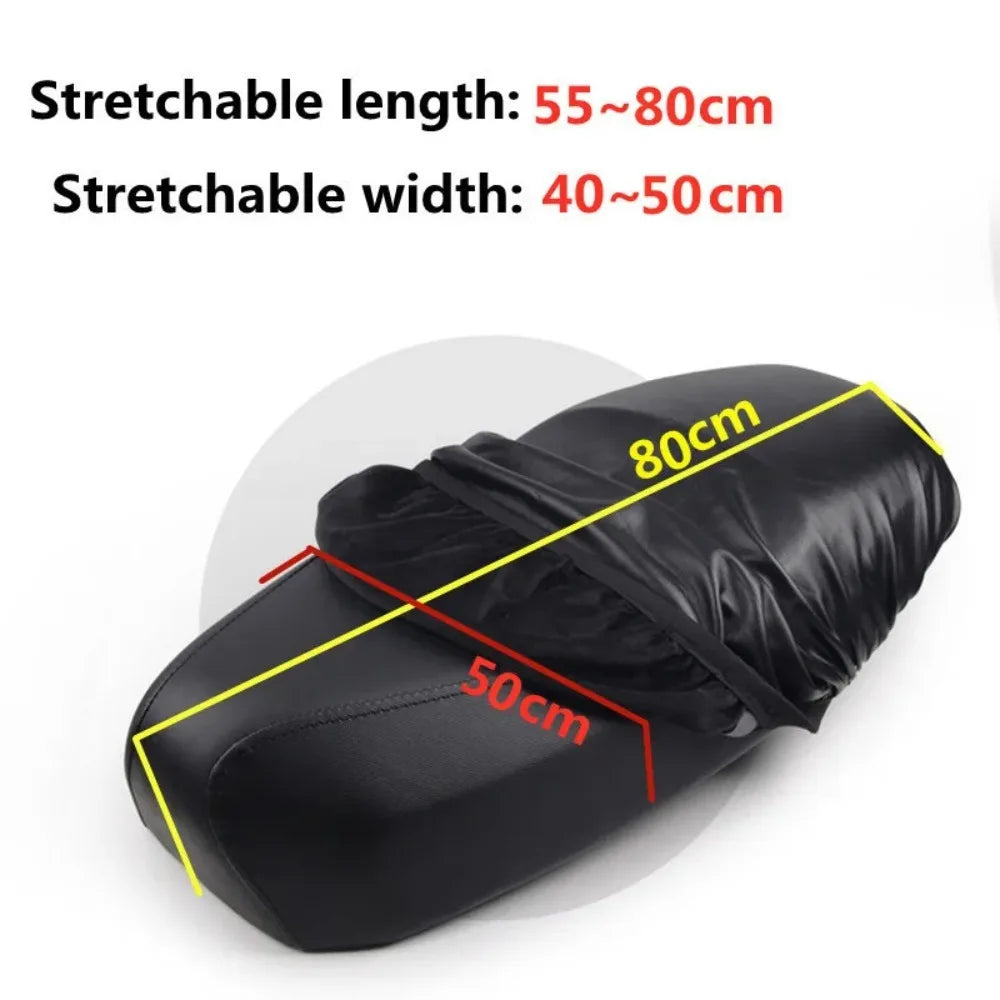 Motorcycle Seat PU Leather Cover Waterproof Dustproof Sunscreen Motorbike Scooter Cushion Seat Cover Protector Cover Accessories
