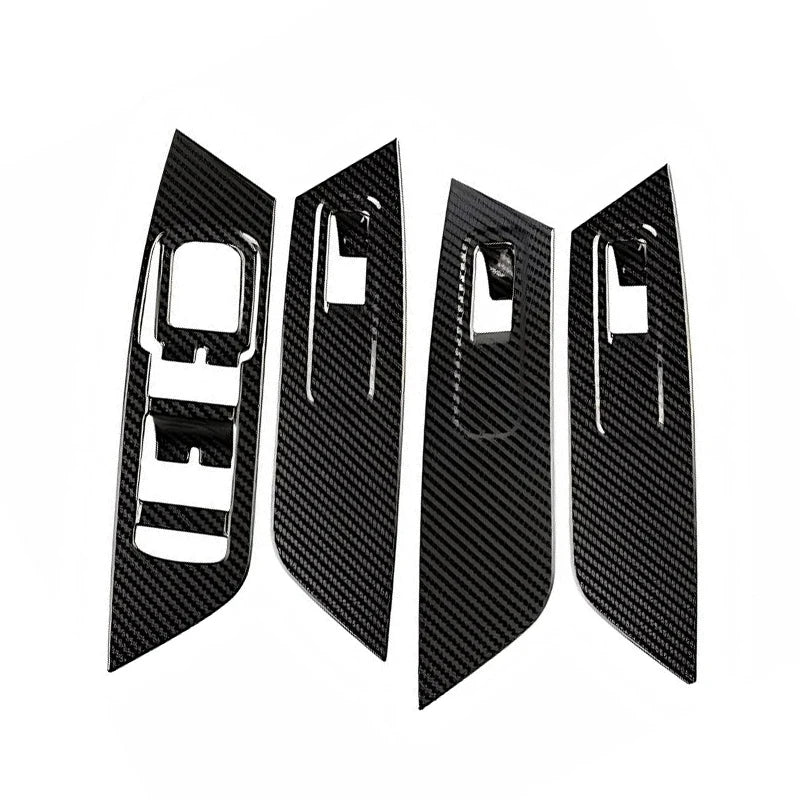 For Skoda Kodiaq 2018 2019 2020 2021 2022 Car Accessories Interior Trim Window Lifting Control Carbon Fiber Style Cover