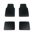Car Floor Mats 4PCS Universal PU Leather Waterproof Auto Foot Pad Protector Carpet Front and Rear Mats Set Auto Accessories
