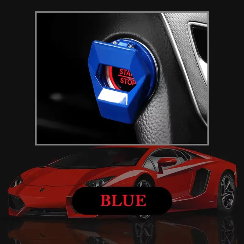new Car Engine Start Stop Switch Button Cover Decorative Auto Accessories Push Button Sticky Cover Car Interior Car-Styling